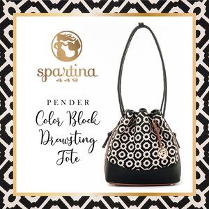 Spartina 449 "Pender" Color Block Drawstring Tote